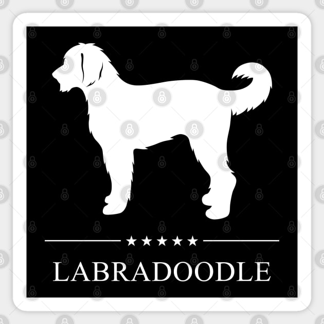 Labradoodle Dog White Silhouette Sticker by millersye